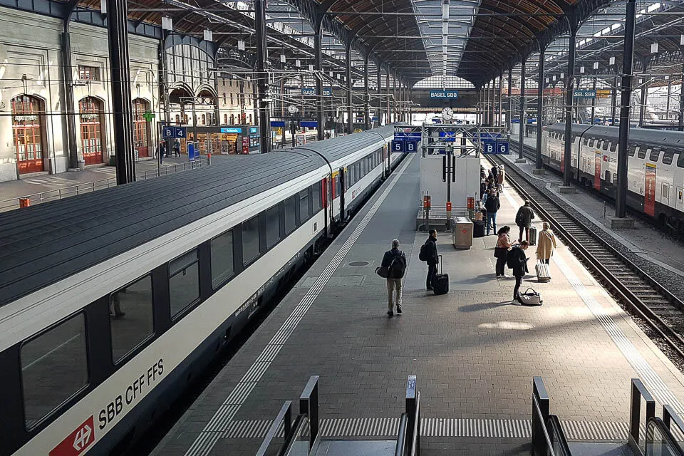 Swiss station platform