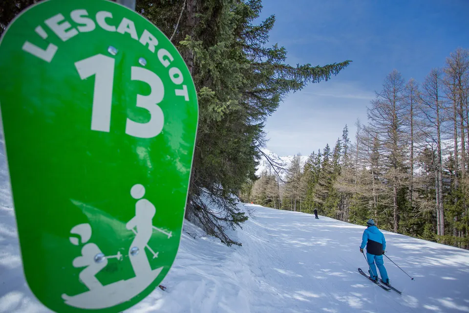 The No. 13 L'Escargot green run, Val Cenis