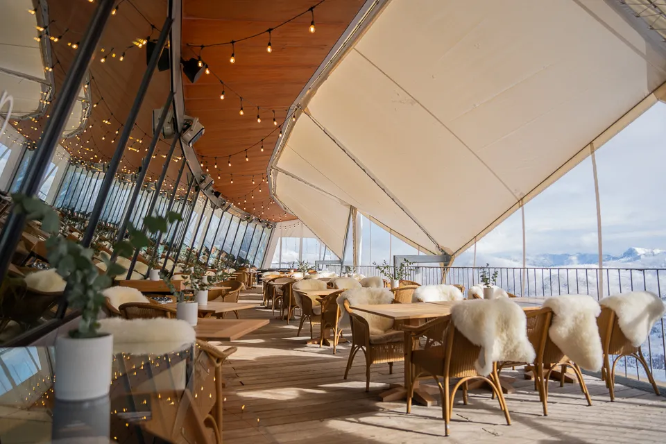 One of Grandvalira's many mountaintop sun terraces