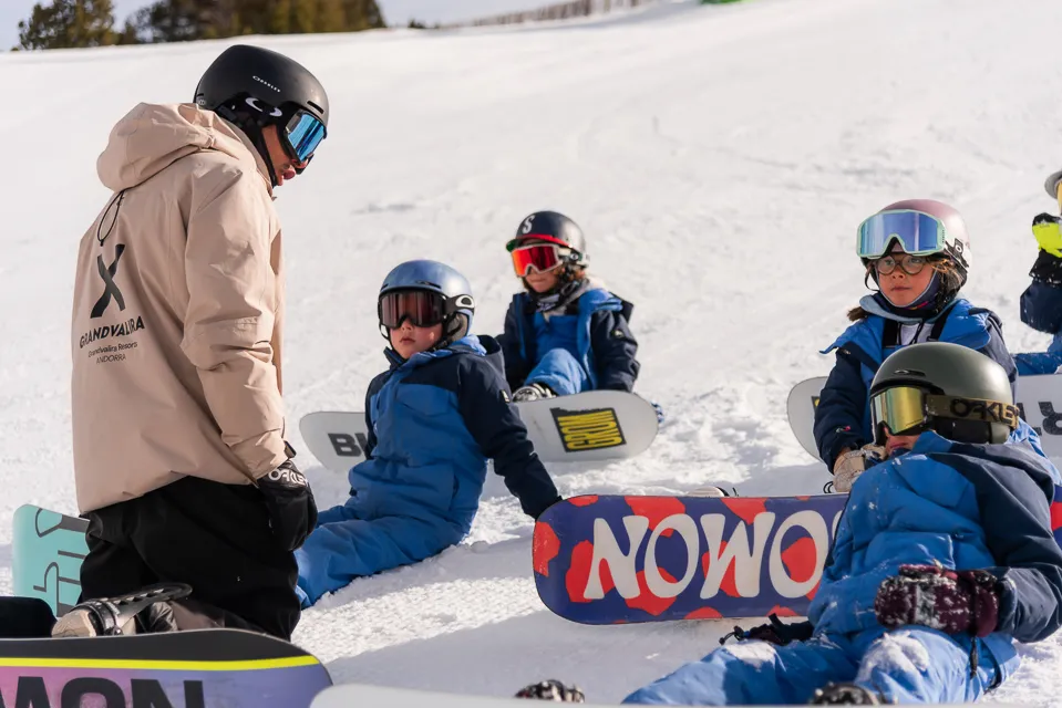Young learners at one of Grandvalira's many British-run ski schools