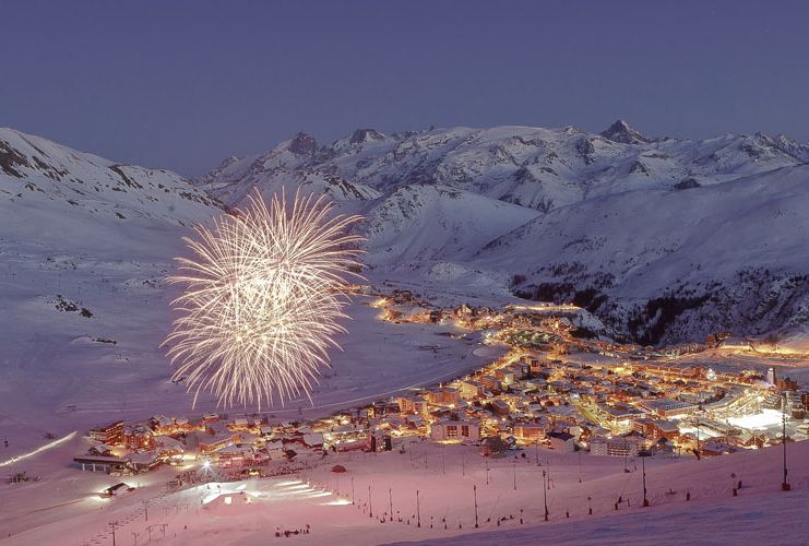 Fireworks in Alpe d'Huez