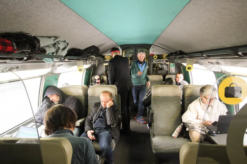 Ticket inspector on TGV train